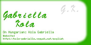 gabriella kola business card